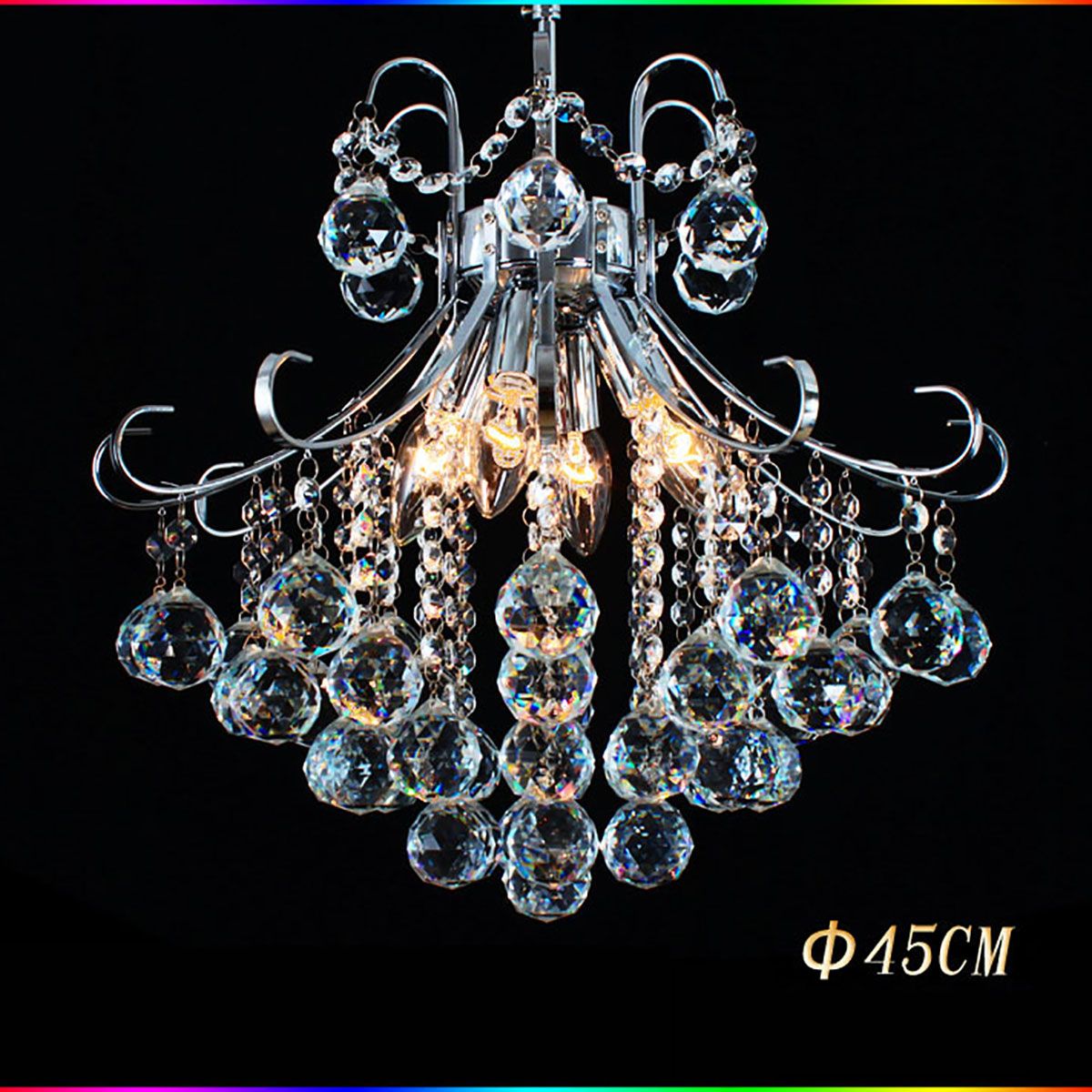 Genuine K9 Crystal 3/4/6 Bulbs Modern Chandelier Pendant Lamp | Ceiling Lights & Chandeliers