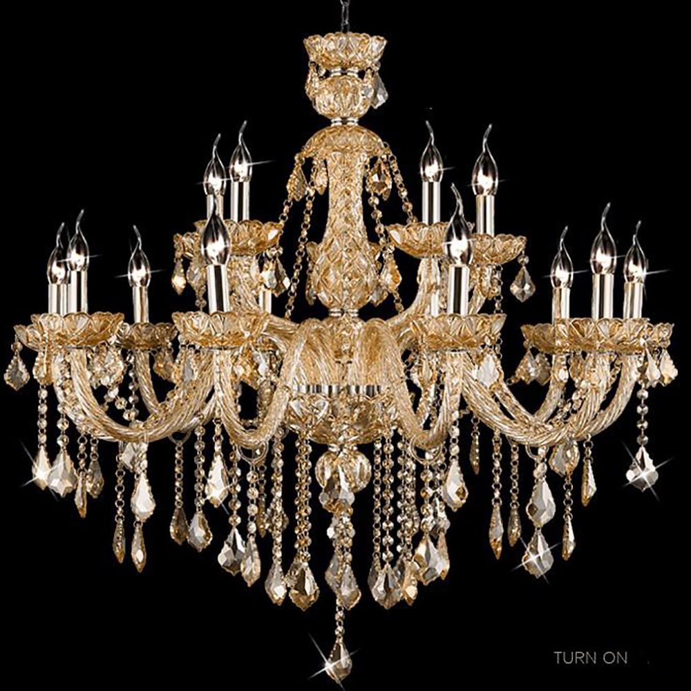 Genuine K9 Champagne Crystal 6/8/10/12/15 Arms Chandelier Pendant | Ceiling Lights & Chandeliers