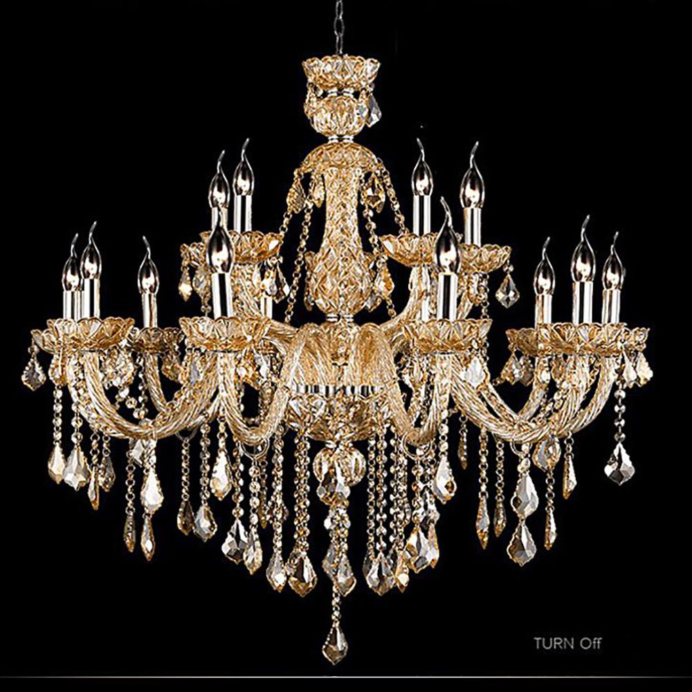 Genuine K9 Champagne Crystal 6/8/10/12/15 Arms Chandelier Pendant | Ceiling Lights & Chandeliers