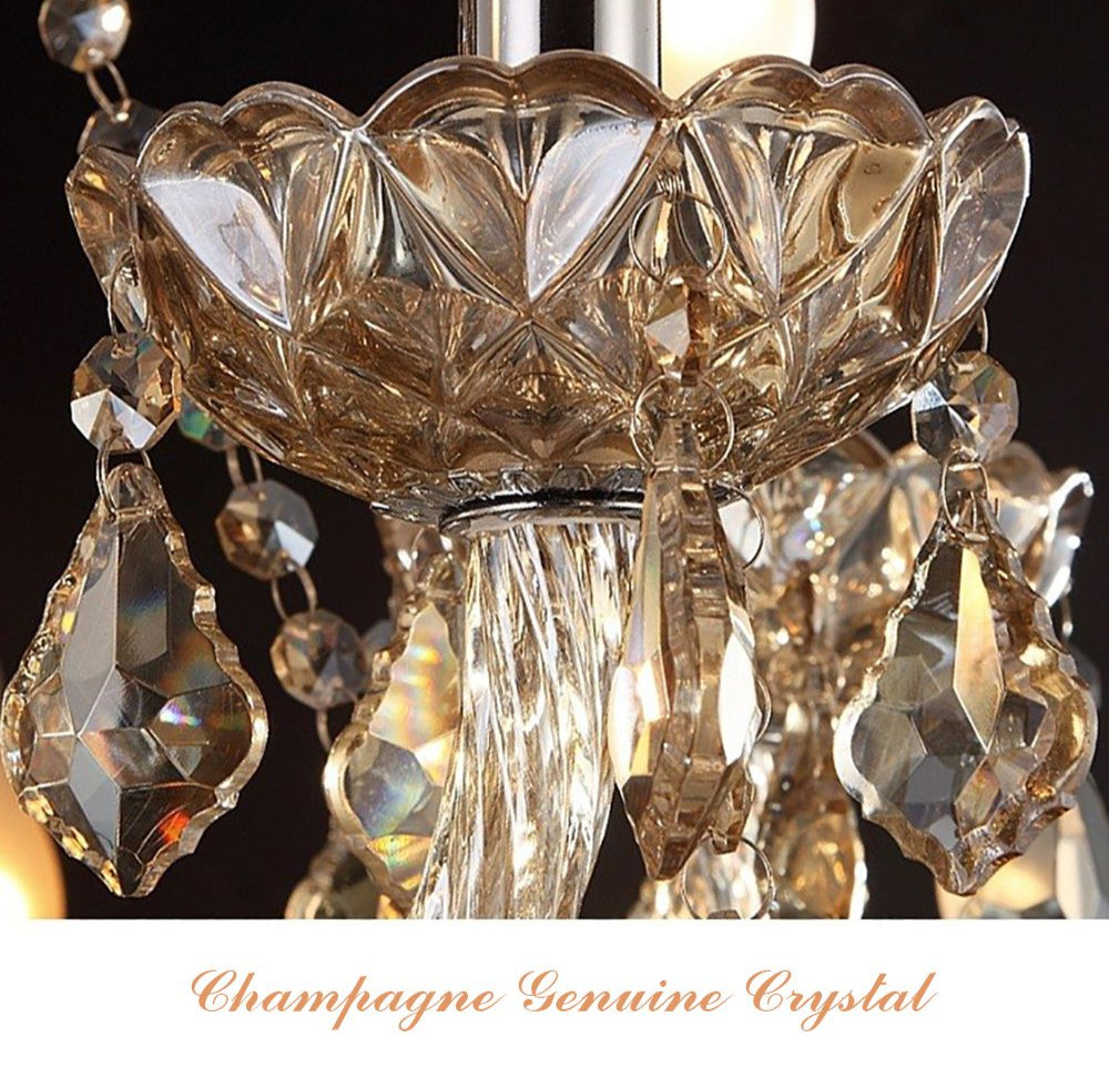 Genuine K9 Champagne Crystal 6/8/10/12/15 Arms Chandelier Pendant | Ceiling Lights & Chandeliers