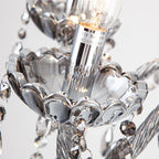 Genuine K9 Crystal Clear Golden 7 Arms Chandelier Floor Lamp | Floor Lighting