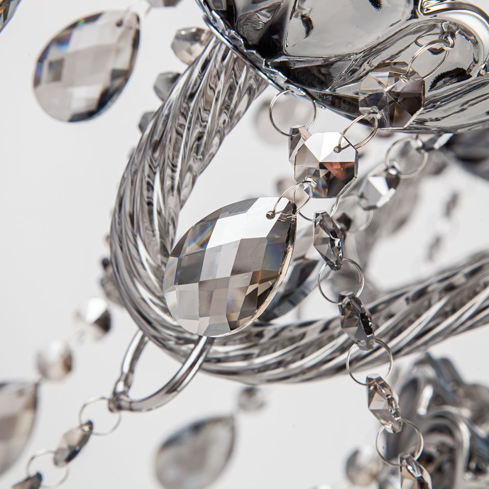 Crystal Golden 5-Arms Table Lamp | Table Lighting