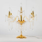 Crystal Golden 5-Arms Table Lamp | Table Lighting