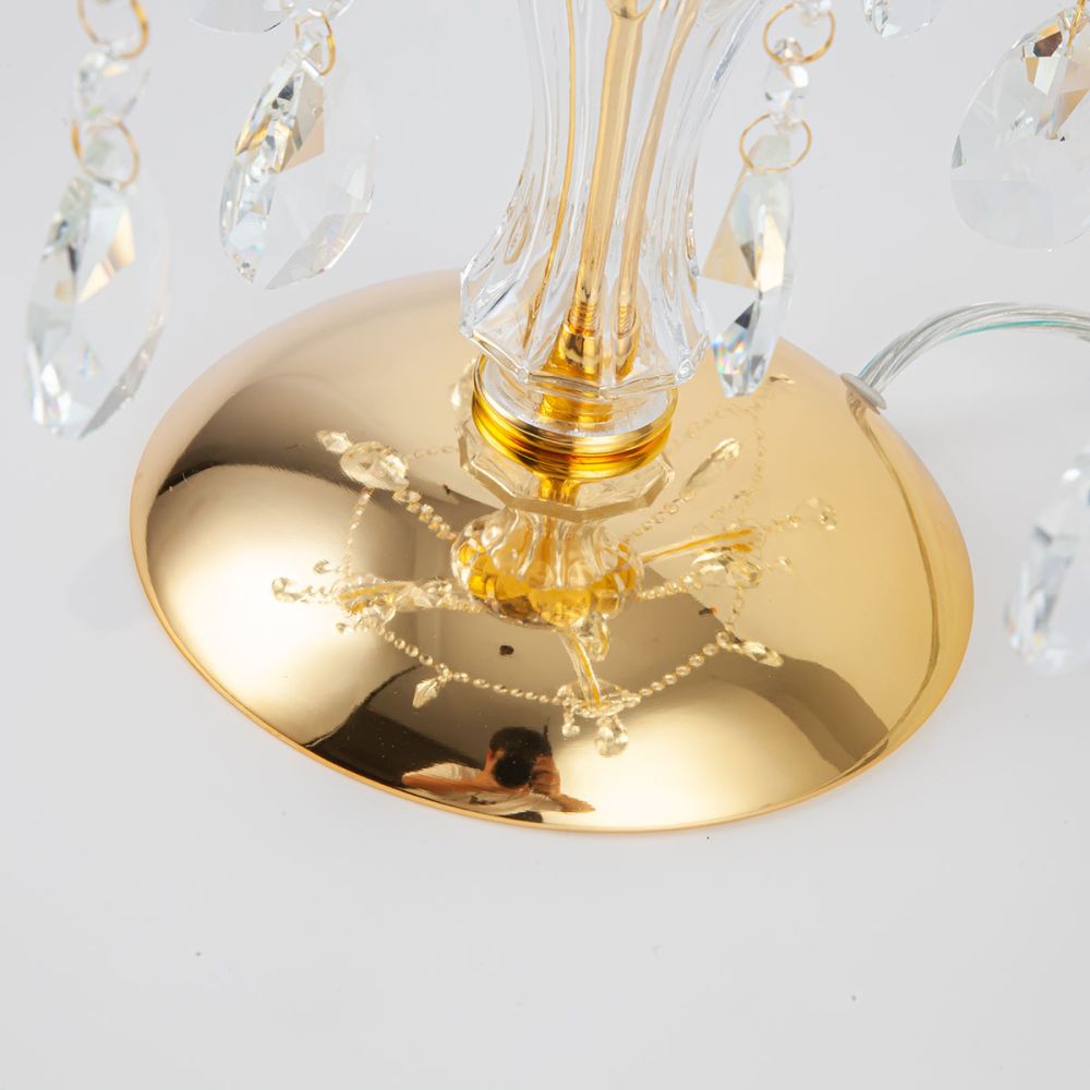 Crystal Golden 5-Arms Table Lamp | Table Lighting