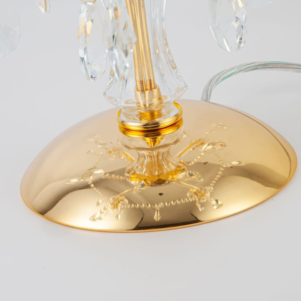 Crystal Golden 5-Arms Table Lamp | Table Lighting