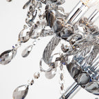 Genuine K9 Crystal Clear Golden 7 Arms Chandelier Floor Lamp | Floor Lighting