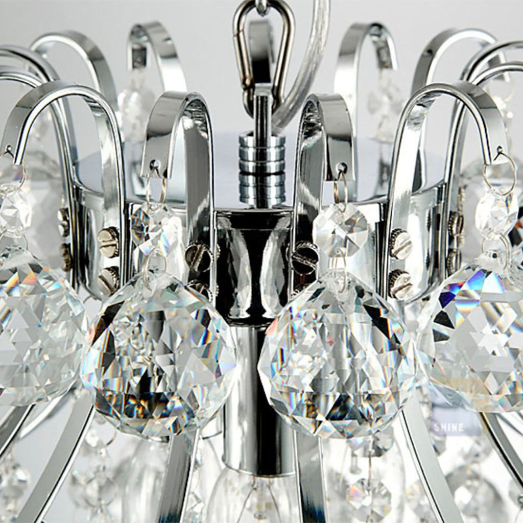 Genuine K9 Crystal 3/4/6 Bulbs Modern Chandelier Pendant Lamp | Ceiling Lights & Chandeliers