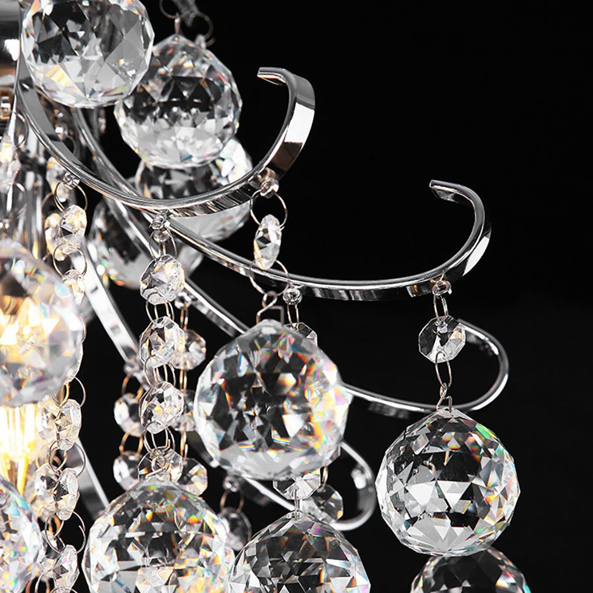 Genuine K9 Crystal Balls 3/4/6 Bulbs Modern Chandelier Flush Lamp | Ceiling Lights & Chandeliers