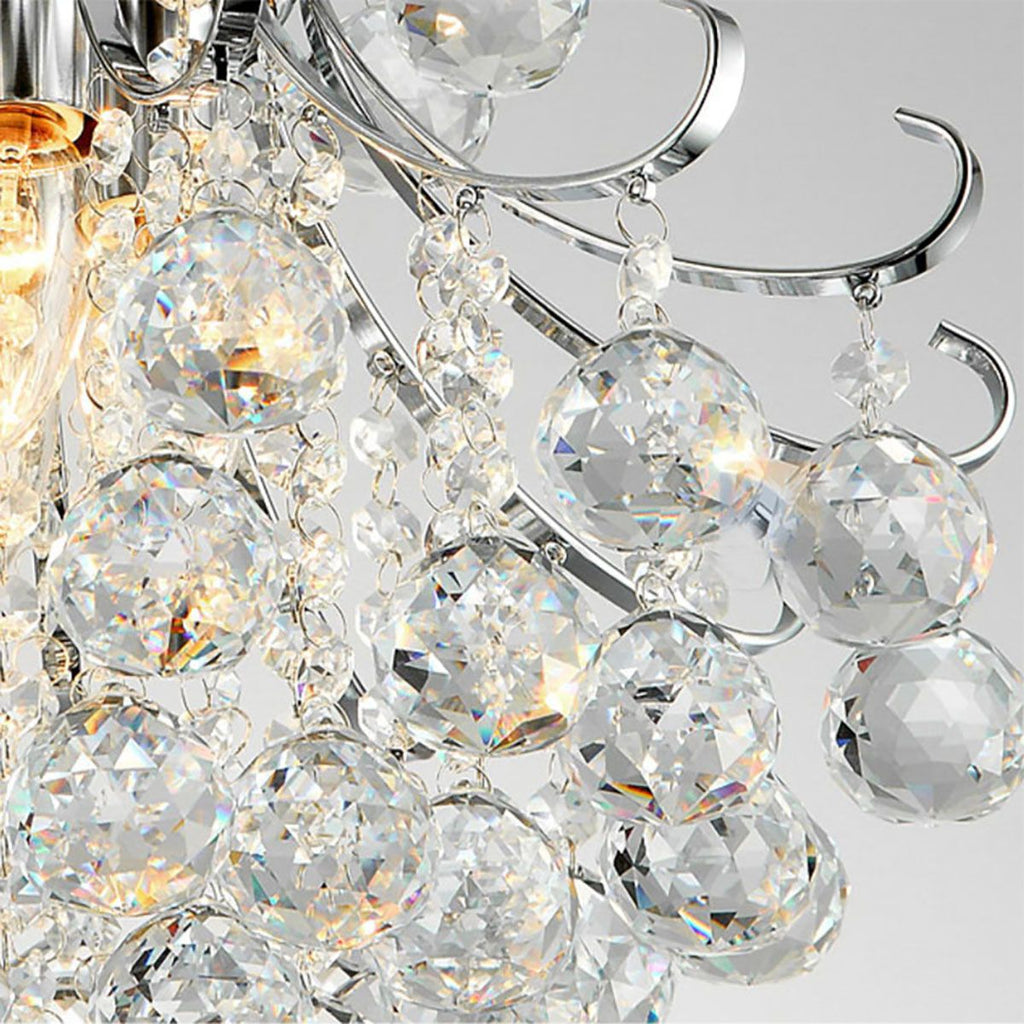 Genuine K9 Crystal Balls 3/4/6 Bulbs Modern Chandelier Flush Lamp | Ceiling Lights & Chandeliers