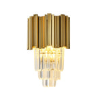 Clear & Gold Postmodern Wall Light | K9 Crystal Chandelier Fixture