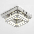 K9 Clear Crystal Square LED Flush Ceiling Light | Ceiling Lights