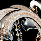 Genuine K9 Crystal 6 Metal Arms Chandelier Pendant Ceiling Lamp | Ceiling Lights & Chandeliers