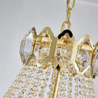 Gold Postmodern Pendant Chandelier K9 Crystal Metal Arms | Ceiling Lights & Chandeliers