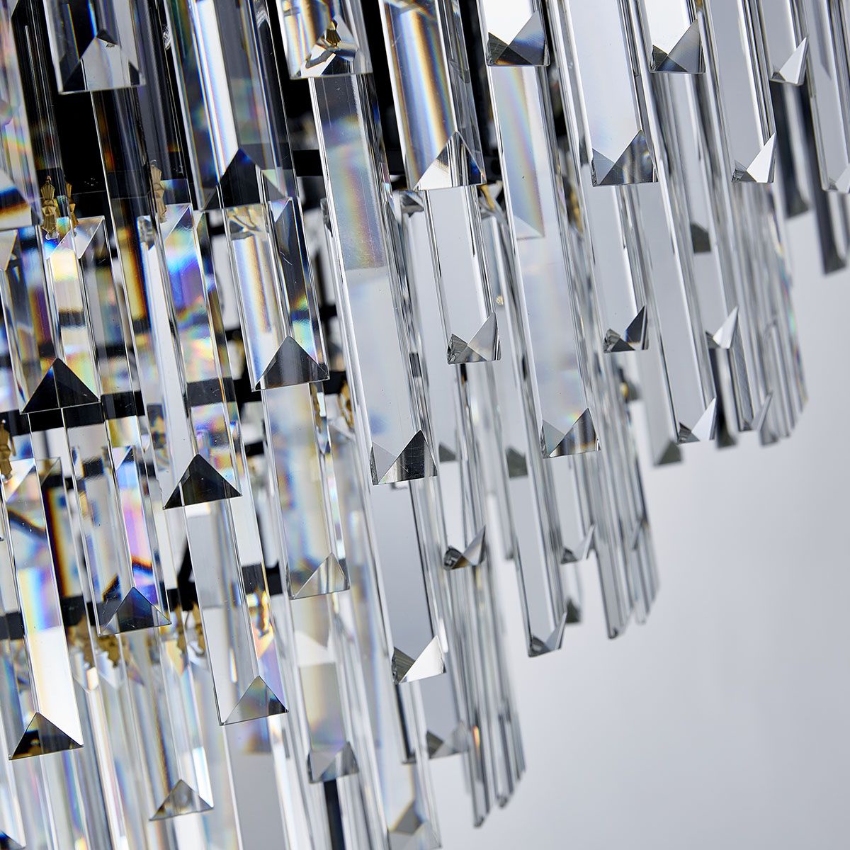 Dark Carbon Gold Postmodern Pendant Chandelier K9 Crystal Arms | Ceiling Lights & Chandeliers