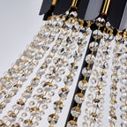 Dark Carbon Gold Postmodern Pendant Chandelier K9 Crystal Arms | Ceiling Lights & Chandeliers