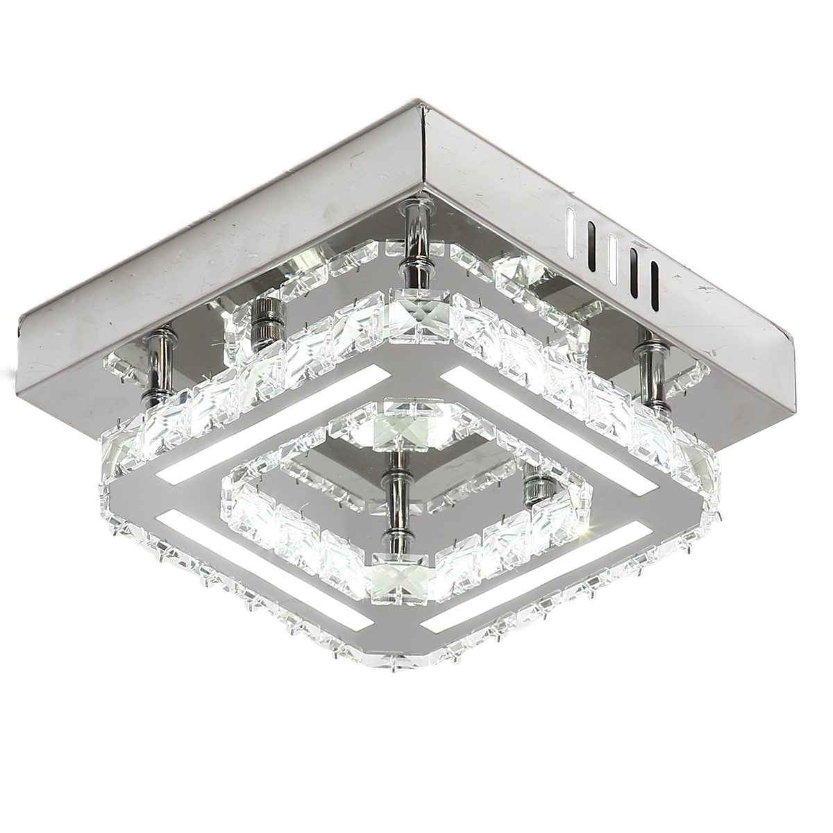 K9 Clear Crystal Square LED Flush Ceiling Light | Ceiling Lights