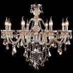 Genuine K9 Crystal Chandelier Champagne Silver Pendant Light | Ceiling Lights & Chandeliers