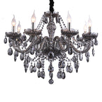 Genuine K9 Smoky Grey Crystal Chandelier 6–18 Arms Pendant Lamp | Ceiling Lights & Chandeliers