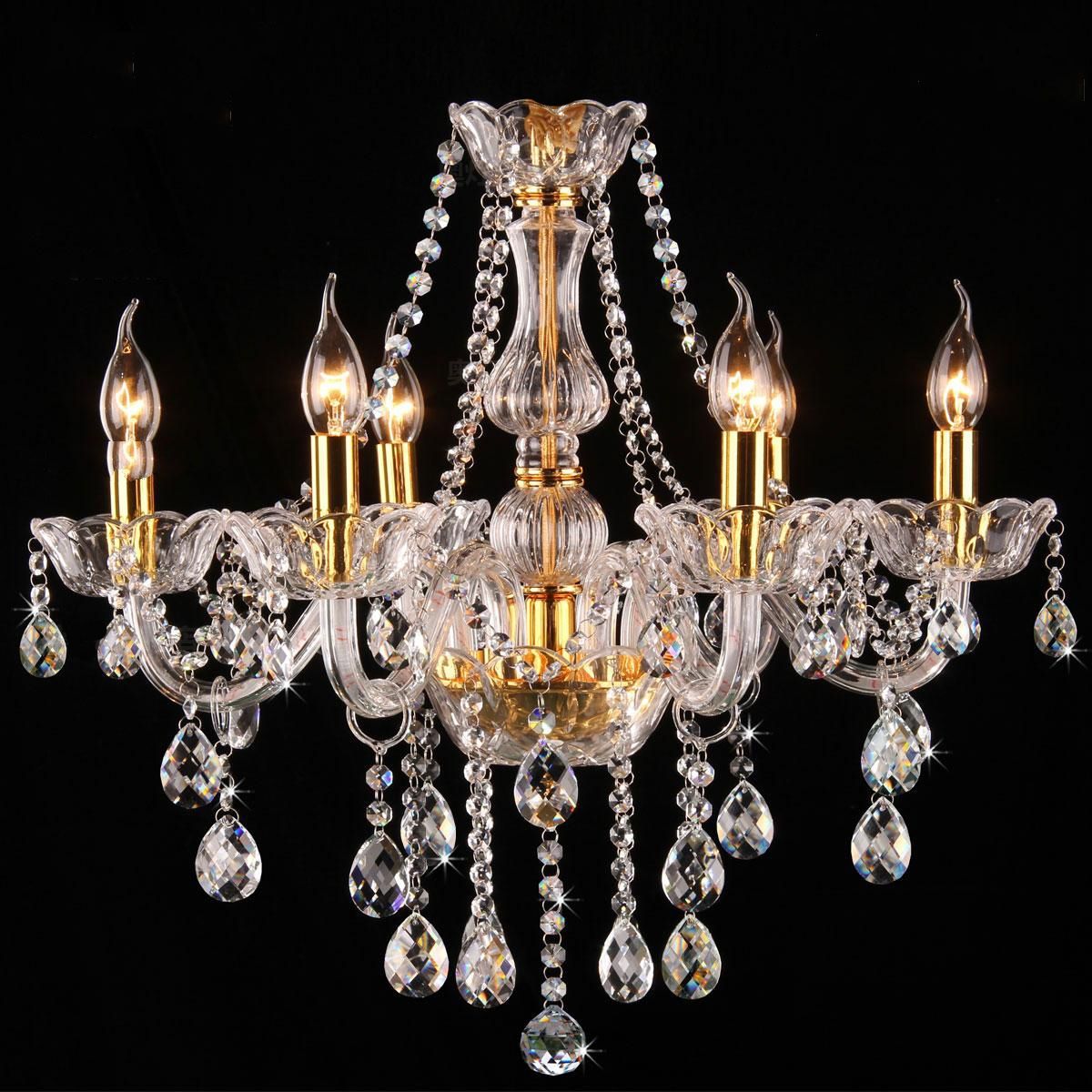 Genuine K9 Crystal 6/8/10/15 Arms Golden Chandelier Pendant Light | Ceiling Lights & Chandeliers