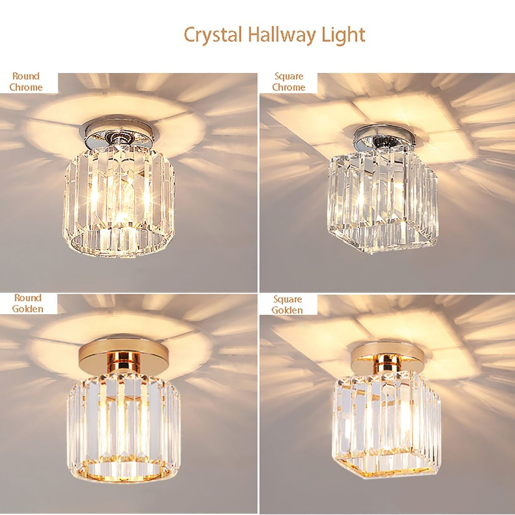 Genuine Crystal Hallway Flush Ceiling Light Chandelier | Ceiling Lights