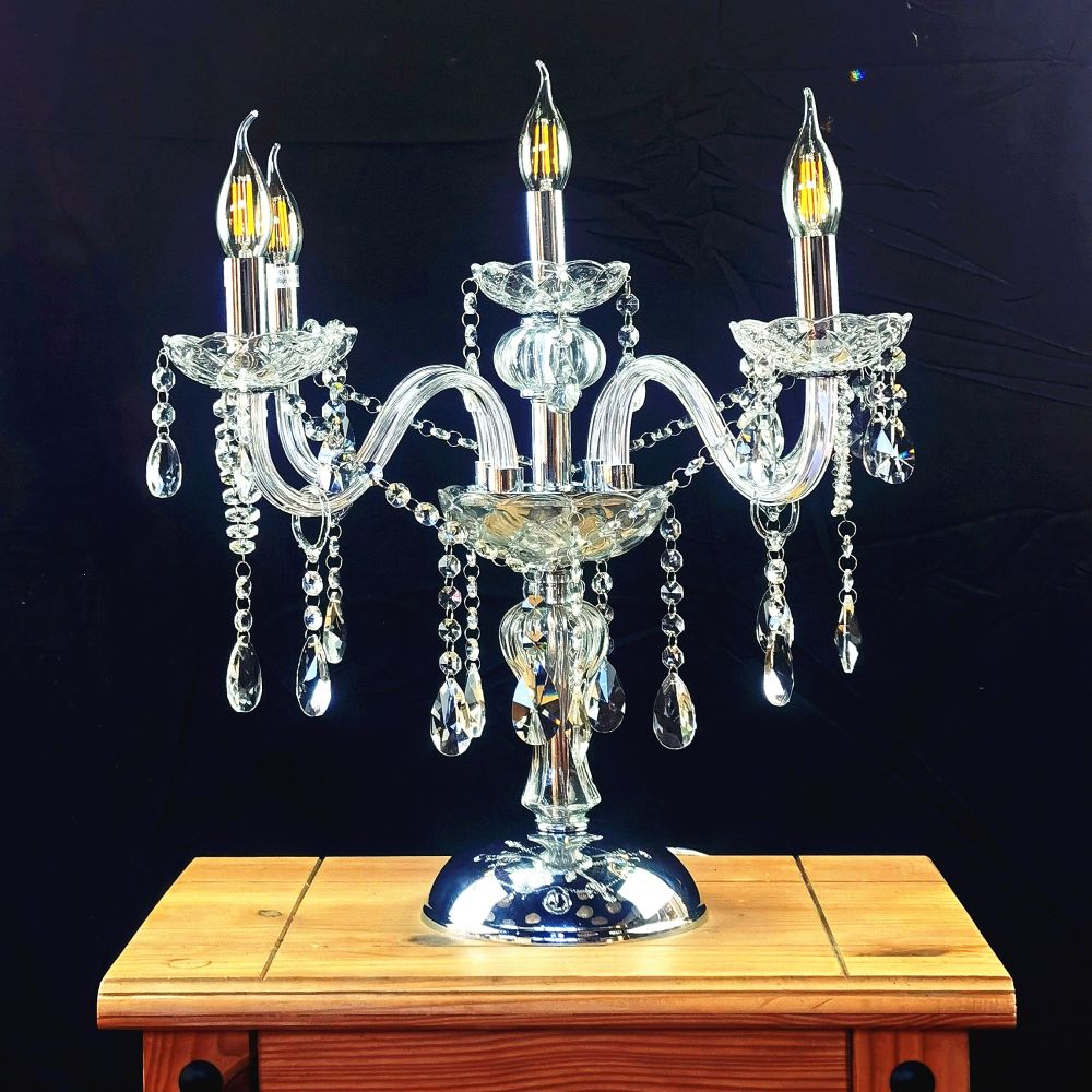 Crystal Clear 5-7 Arms Table Lamp | Table Lighting
