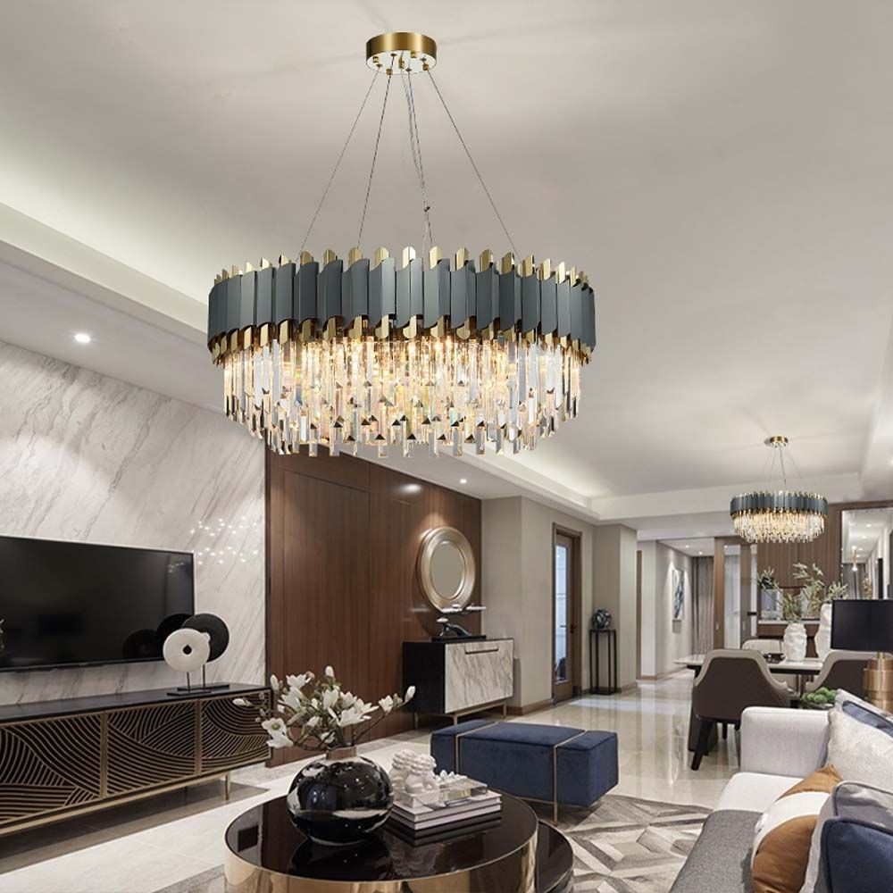 Dark Carbon Gold Postmodern Pendant Chandelier Metal Body | Ceiling Lights & Chandeliers