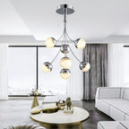 Eclipse Crushed Ice Effect Chrome Balls Flush Ceiling Light | Ceiling Lights
