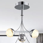 Eclipse Crushed Ice Effect Chrome Balls Flush Ceiling Light | Ceiling Lights