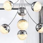 Eclipse Crushed Ice Effect Chrome Balls Flush Ceiling Light | Ceiling Lights