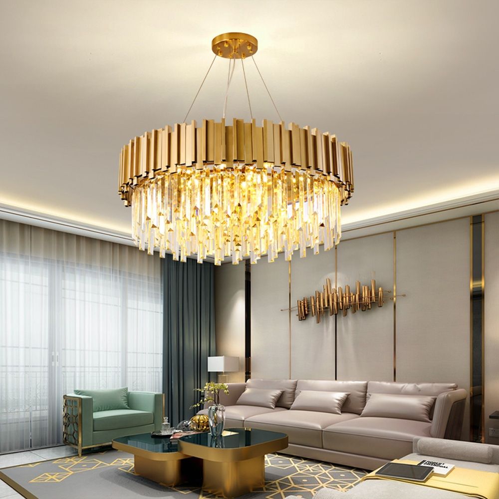 Clear & Gold Postmodern Pendant Chandelier Ceiling Light | Ceiling Lights & Chandeliers