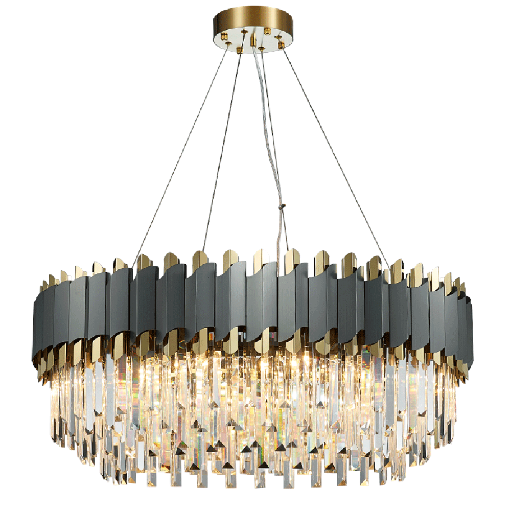 Dark Carbon Gold Postmodern Pendant Chandelier Metal Body | Ceiling Lights & Chandeliers