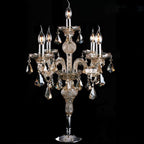 Champagne Crystal 5-7 Arms Table Lamp | Table Lighting