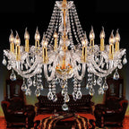 Genuine K9 Crystal 6/8/10/15 Arms Golden Chandelier Pendant Light | Ceiling Lights & Chandeliers