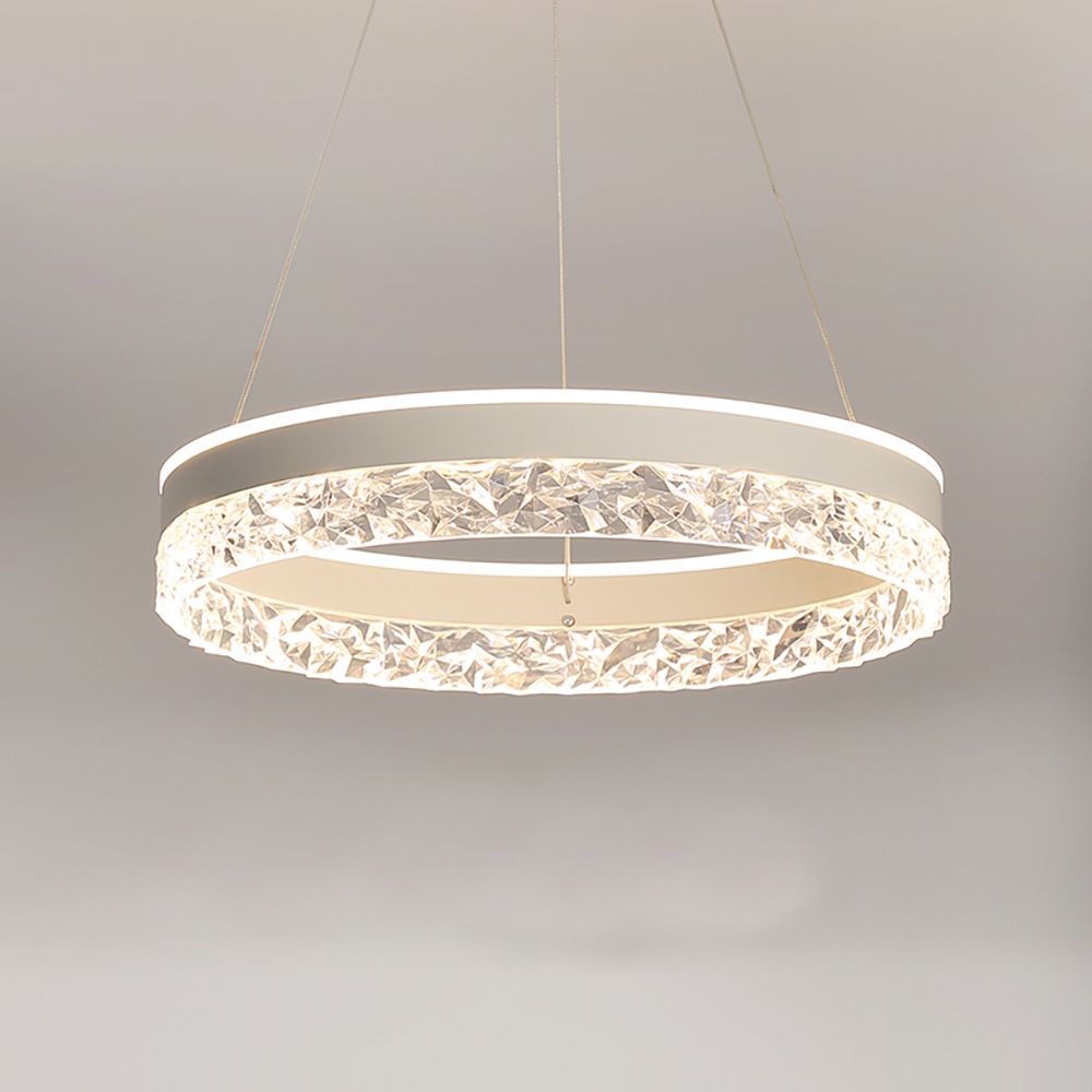 Crystal LED Chandelier Pendant Fitting Ceiling Light Dimmable | Ceiling Lights & Chandeliers