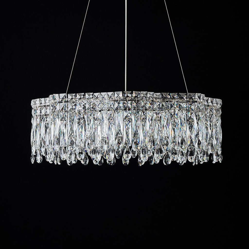 Genuine Crystal LED Chandelier Pendant Light Dimmable Remote | Ceiling Lights & Chandeliers