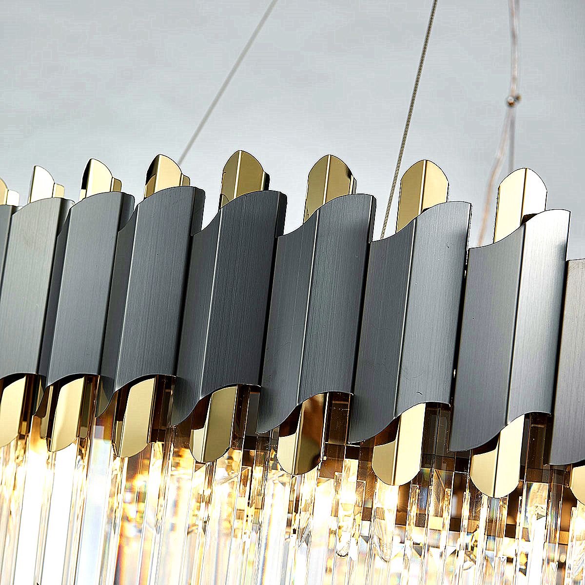 Dark Carbon Gold Postmodern Pendant Chandelier Metal Body | Ceiling Lights & Chandeliers