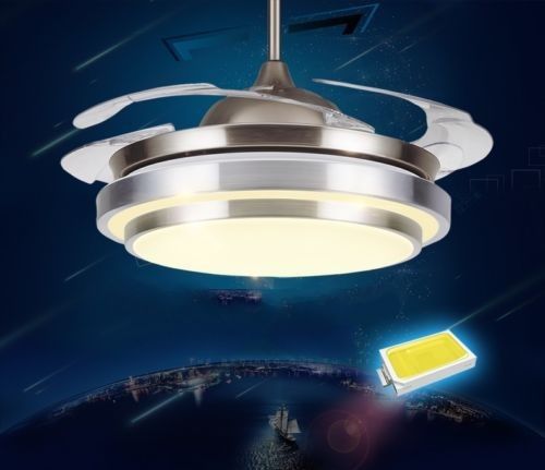 Retractable Blade Folding Ceiling Fan with 3 LED Colours | Ceiling Lights