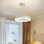 Crystal LED Chandelier Pendant Fitting Ceiling Light Dimmable | Ceiling Lights & Chandeliers