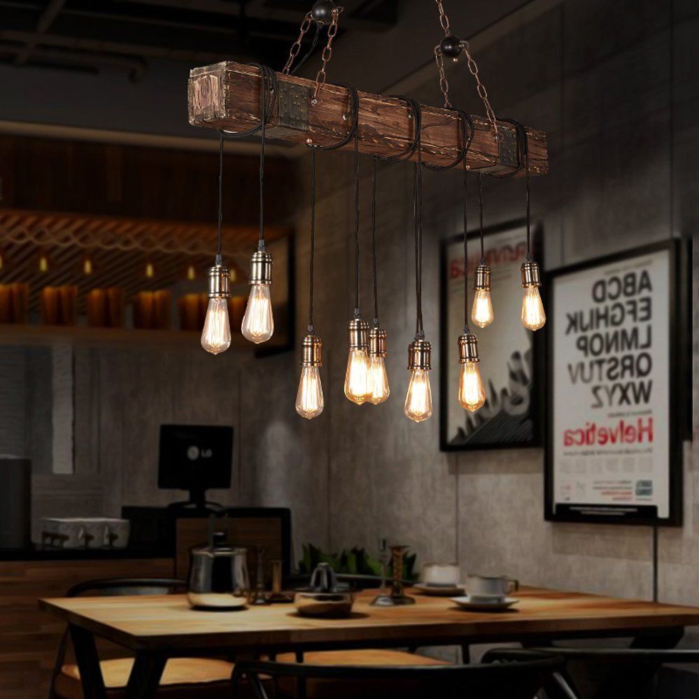 Vintage Retro Solid Wood Pendant Lamp Chandelier | Ceiling Lights