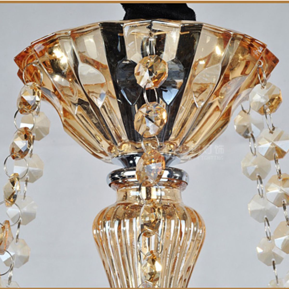 Genuine K9 Crystal Amber 6/8/10 Arms Chandelier Pendant Ceiling | Ceiling Lights & Chandeliers