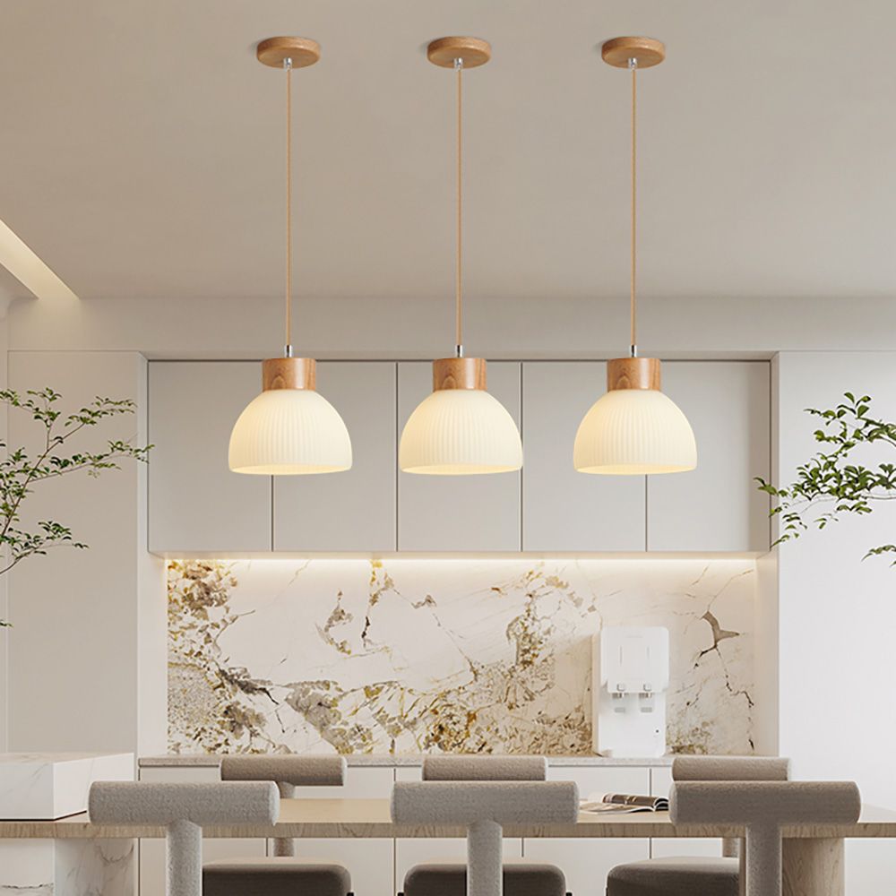 Wood Effect Pendant Ceiling Lamp Dining Room | Ceiling Lights