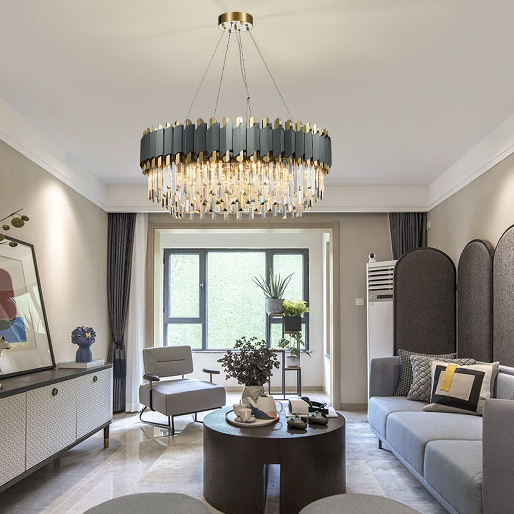 Dark Carbon Gold Postmodern Pendant Chandelier Metal Body | Ceiling Lights & Chandeliers