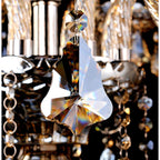 Genuine K9 Crystal Chandelier Champagne Silver Pendant Light | Ceiling Lights & Chandeliers