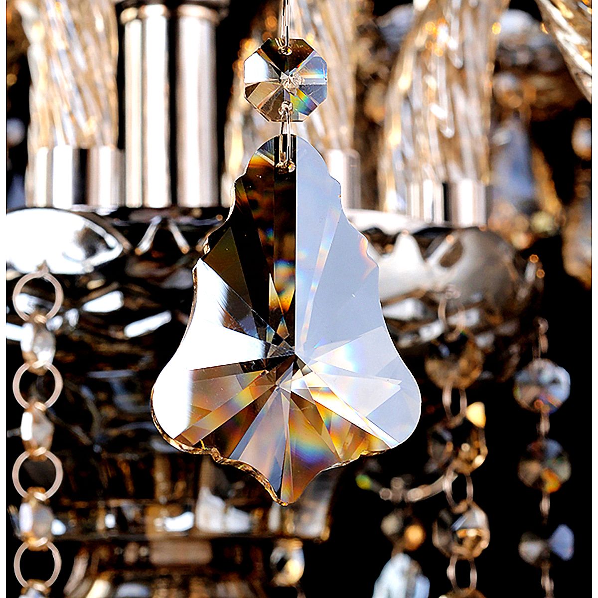 Genuine K9 Crystal Chandelier Champagne Silver Pendant Light | Ceiling Lights & Chandeliers