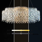 Genuine Crystal LED Chandelier Pendant Light Dimmable Remote | Ceiling Lights & Chandeliers