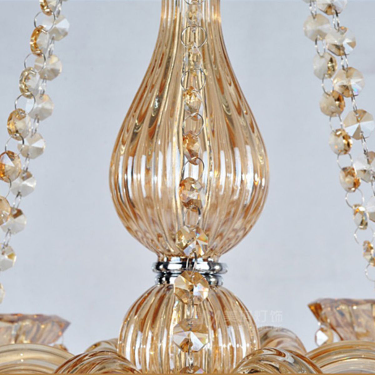 Genuine K9 Crystal Amber 6/8/10 Arms Chandelier Pendant Ceiling | Ceiling Lights & Chandeliers