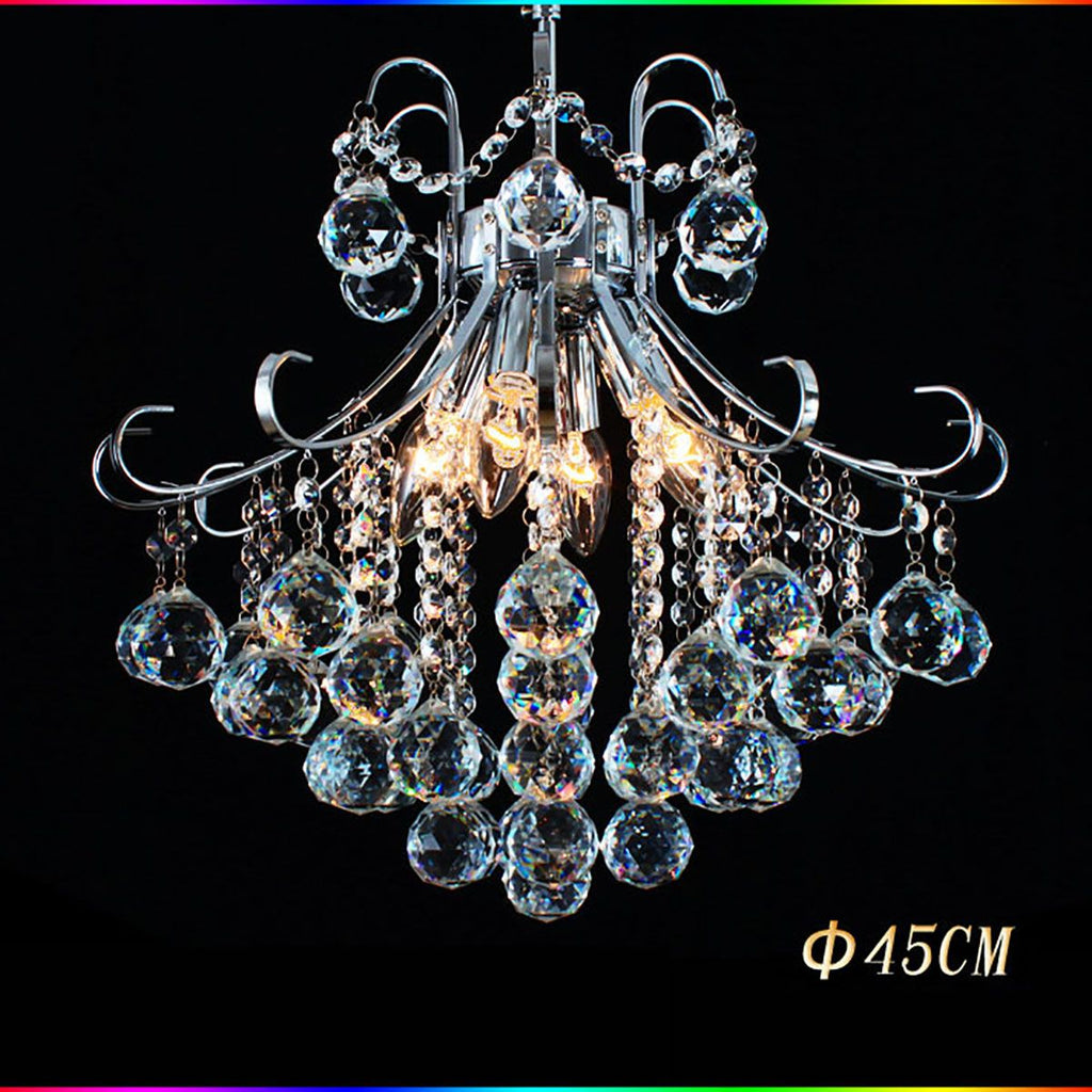 Genuine K9 Crystal 3/4/6 Bulbs Modern Chandelier Pendant Lamp | Ceiling Lights & Chandeliers