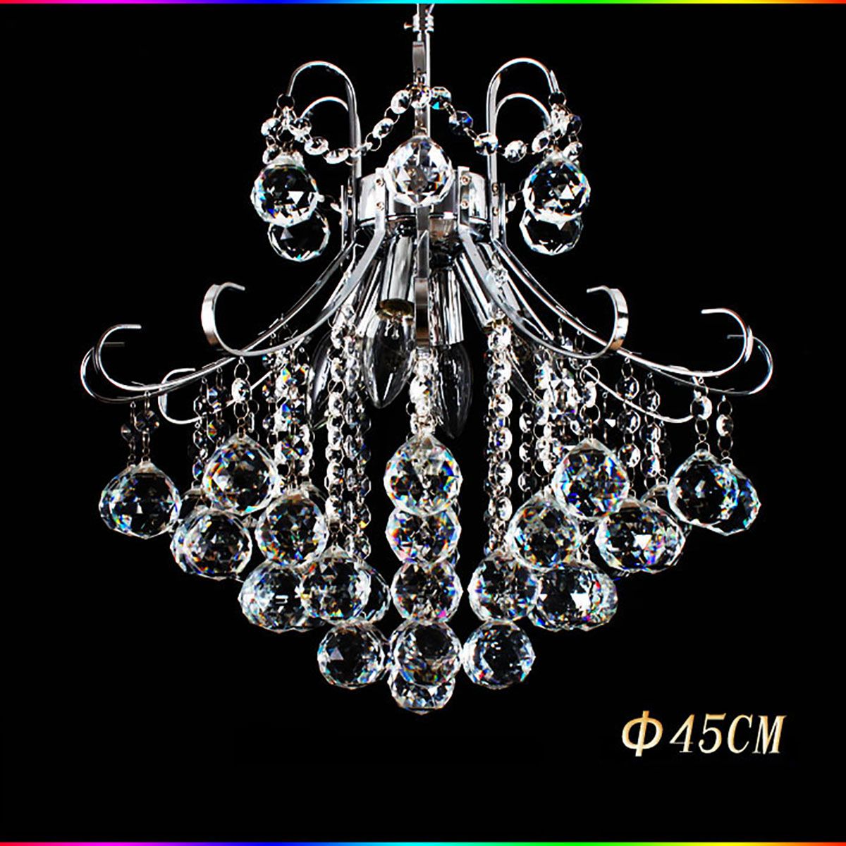 Genuine K9 Crystal 3/4/6 Bulbs Modern Chandelier Pendant Lamp | Ceiling Lights & Chandeliers