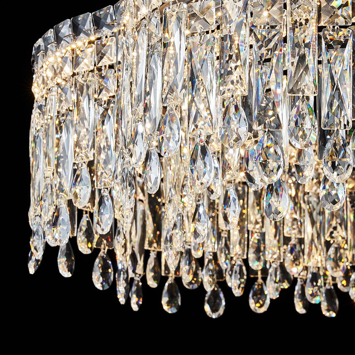 Genuine Crystal LED Chandelier Pendant Light Dimmable Remote | Ceiling Lights & Chandeliers