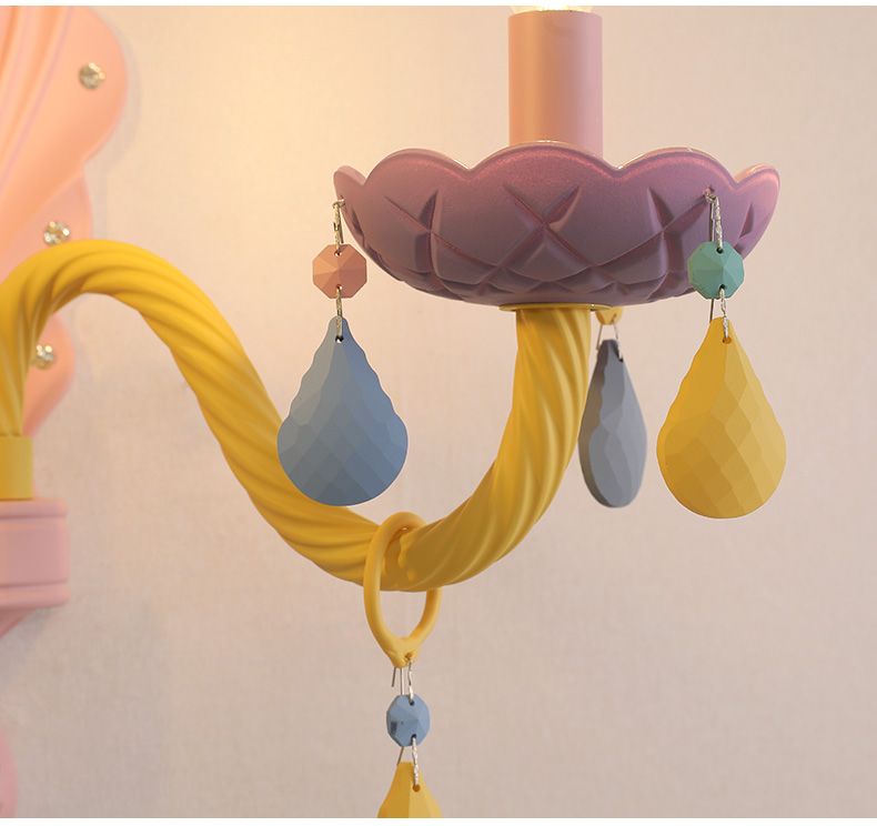 Macaron Colour 2 Arms Crystal Wall Light – K9 Chandelier Style